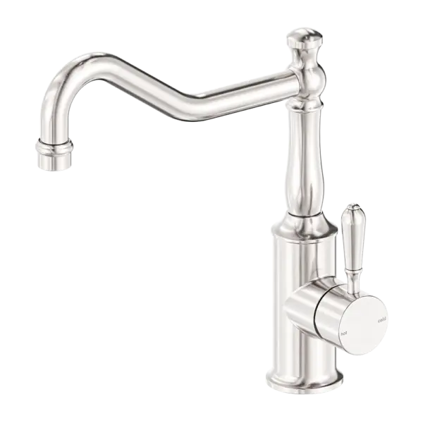 YORK SINK MIXER hook spout with Metal or Porcelain Handle Nero tapware