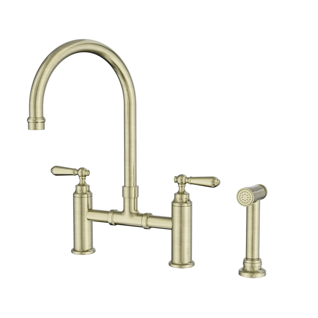 York Bridge Kitchen Set With Hand Spray Nero tapware