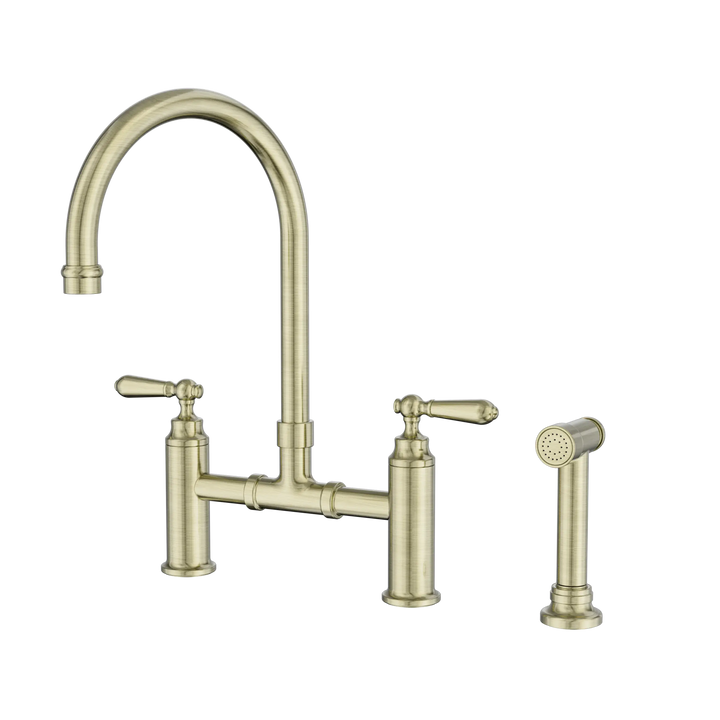 York Bridge Kitchen Set With Hand Spray Nero tapware