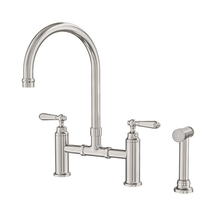 York Bridge Kitchen Set With Hand Spray Nero tapware