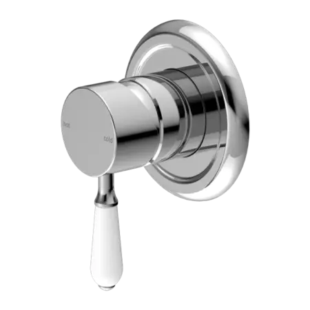 York Shower Mixer with Metal or Porcelain Handle Nero tapware