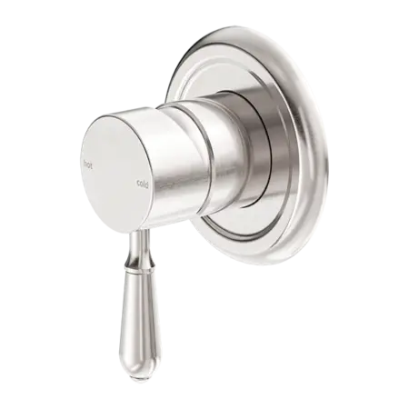 York Shower Mixer with Metal or Porcelain Handle Nero tapware