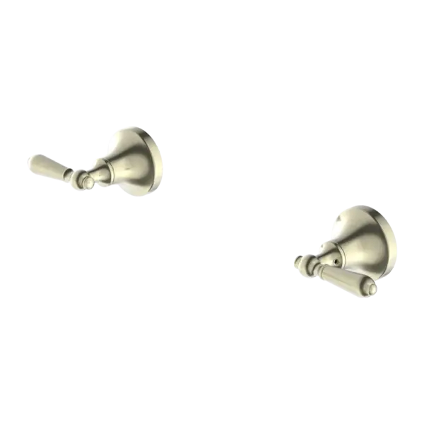 York Wall Top Assemblies with Metal or Porcelain Handle Nero tapware