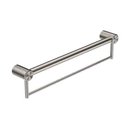 MECCA CARE 32MM GRAB RAIL WITH TOWEL HOLDER 300/600/900MM Nero tapware