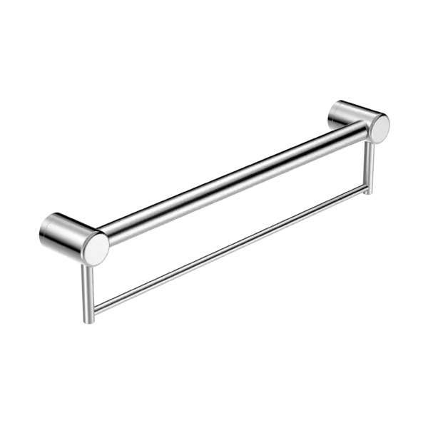 MECCA CARE 32MM GRAB RAIL WITH TOWEL HOLDER 300/600/900MM Nero tapware