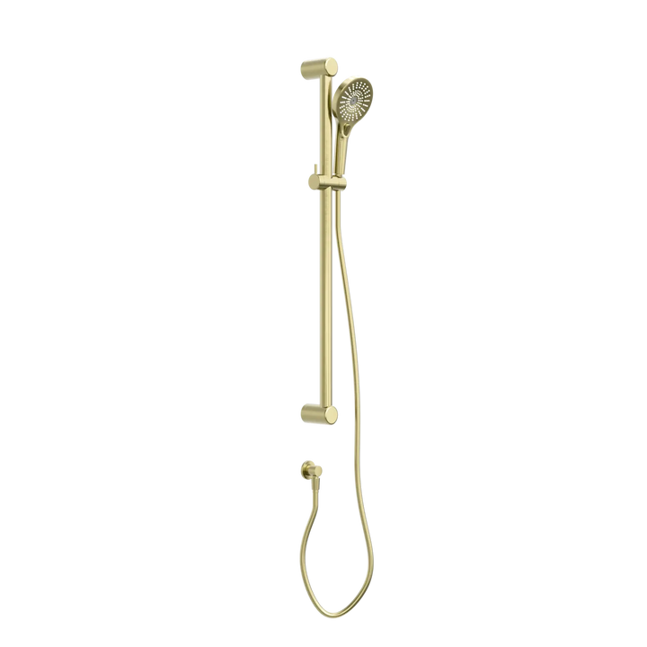 MECCA CARE 32MM GRAB RAIL AND ADJUSTABLE SHOWER RAIL SET 900MM Nero tapware