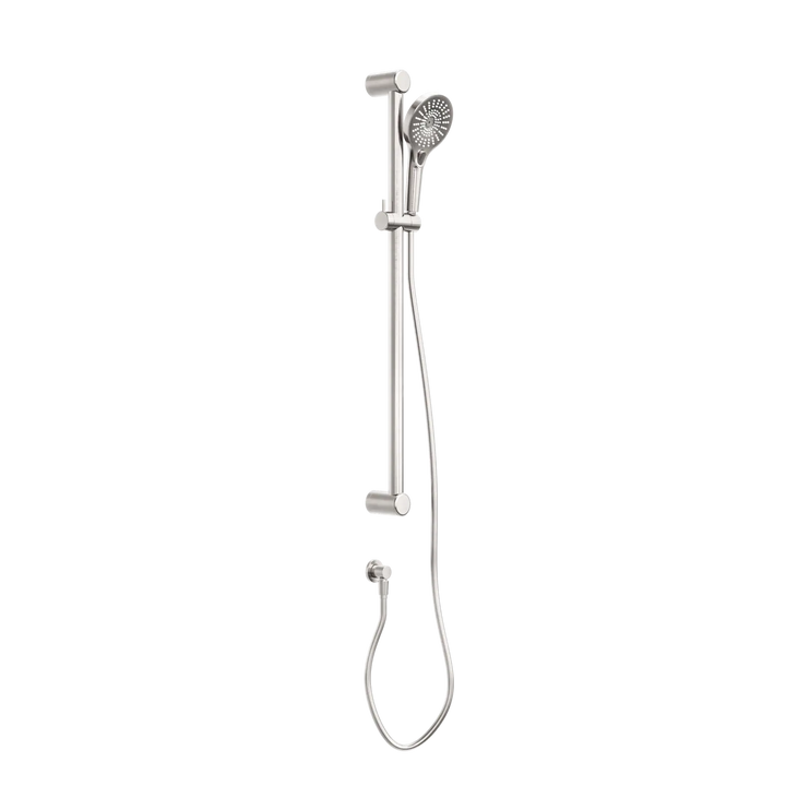 MECCA CARE 32MM GRAB RAIL AND ADJUSTABLE SHOWER RAIL SET 900MM Nero tapware