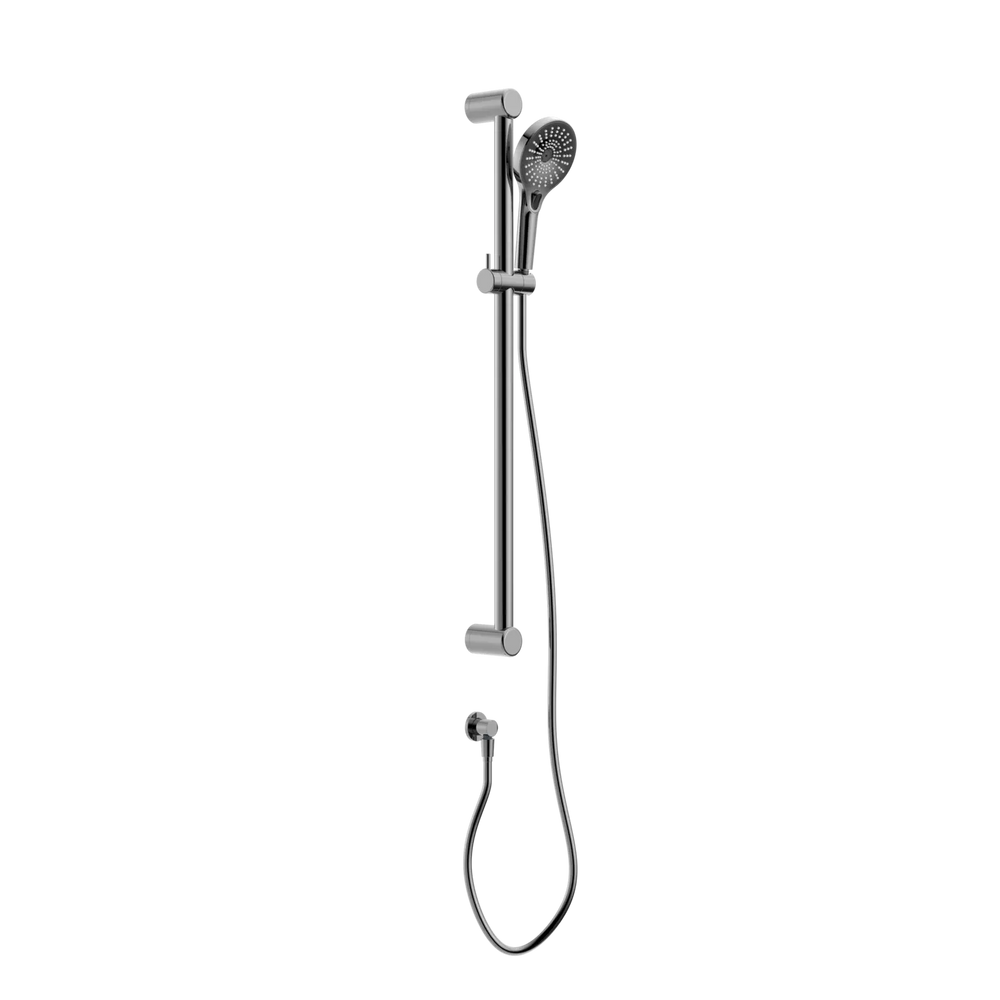 MECCA CARE 32MM GRAB RAIL AND ADJUSTABLE SHOWER RAIL SET 900MM Nero tapware