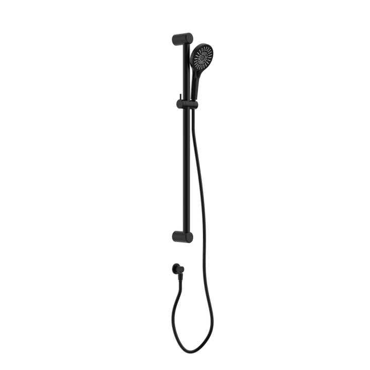 MECCA CARE 32MM GRAB RAIL AND ADJUSTABLE SHOWER RAIL SET 900MM Nero tapware