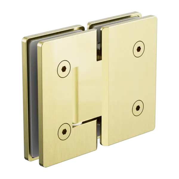 180 Degree Glass To Glass Shower Hinge 10mm Glass Nero tapware