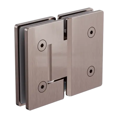180 Degree Glass To Glass Shower Hinge 10mm Glass Nero tapware