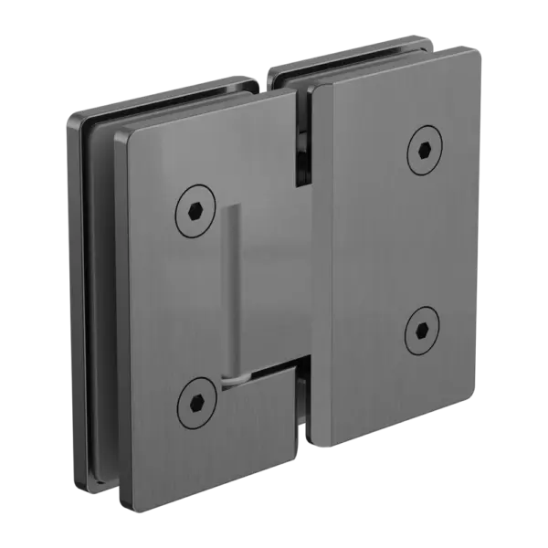 180 Degree Glass To Glass Shower Hinge 10mm Glass Nero tapware