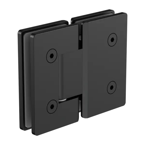 180 Degree Glass To Glass Shower Hinge 10mm Glass Nero tapware