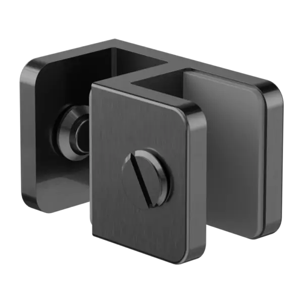 Over-Panel Glass To Glass Fitting 10mm Glass Nero tapware