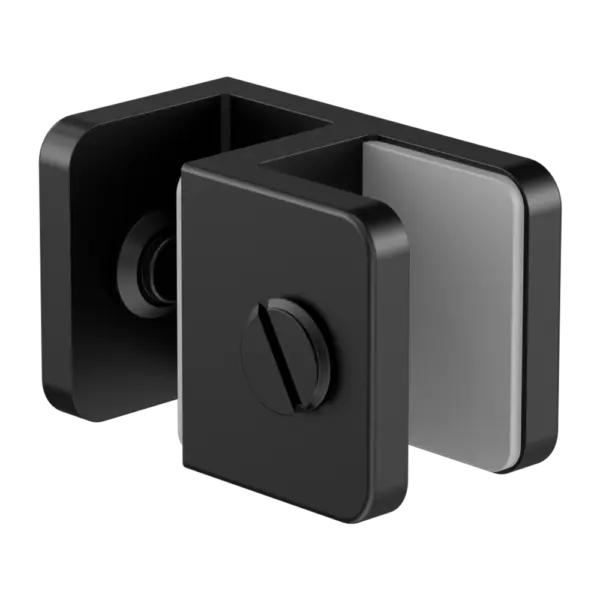Over-Panel Glass To Glass Fitting 10mm Glass Nero tapware
