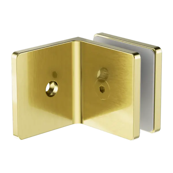 90 Degree Glass To Wall Bracket 10mm Glass Nero tapware
