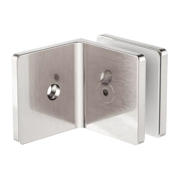 90 Degree Glass To Wall Bracket 10mm Glass Nero tapware