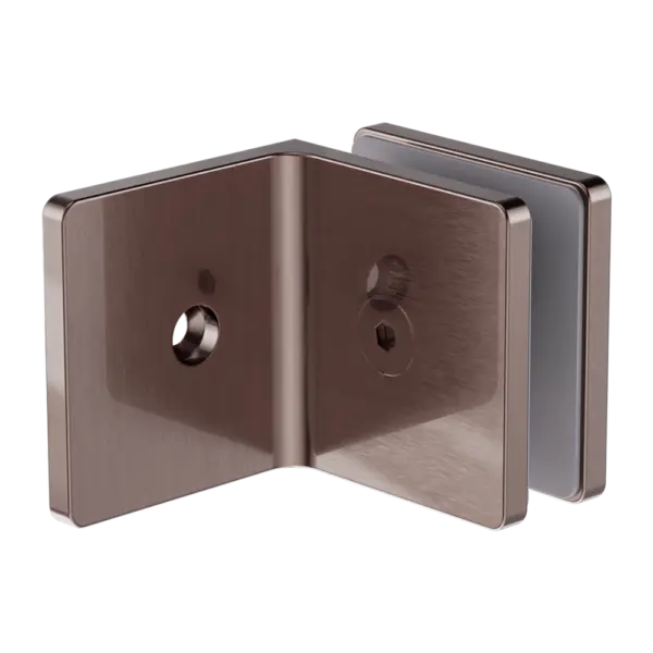 90 Degree Glass To Wall Bracket 10mm Glass Nero tapware