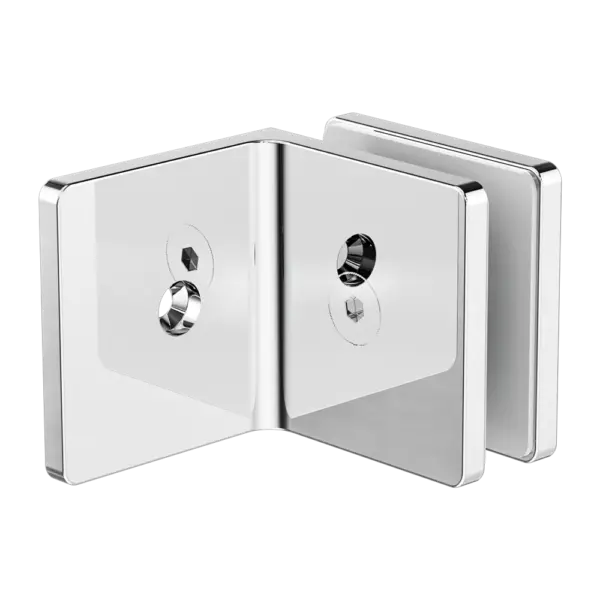 90 Degree Glass To Wall Bracket 10mm Glass Nero tapware