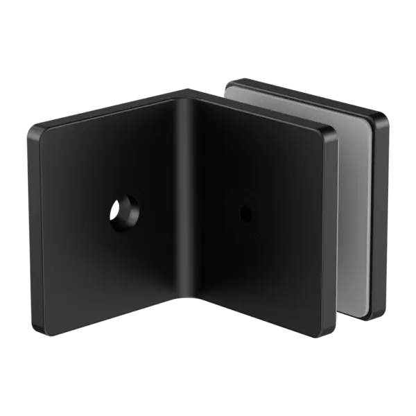 90 Degree Glass To Wall Bracket 10mm Glass Nero tapware