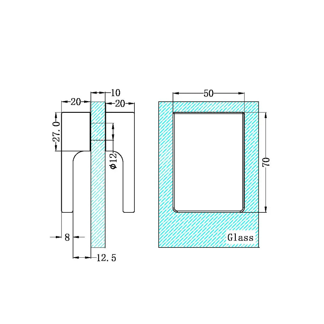 Square Shower Knob Handle Nero tapware