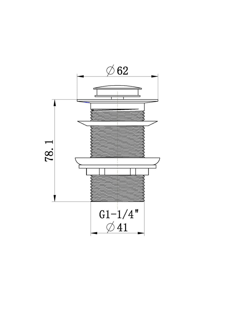Pop Up Waste 32mm With or Without Overflow Modern National