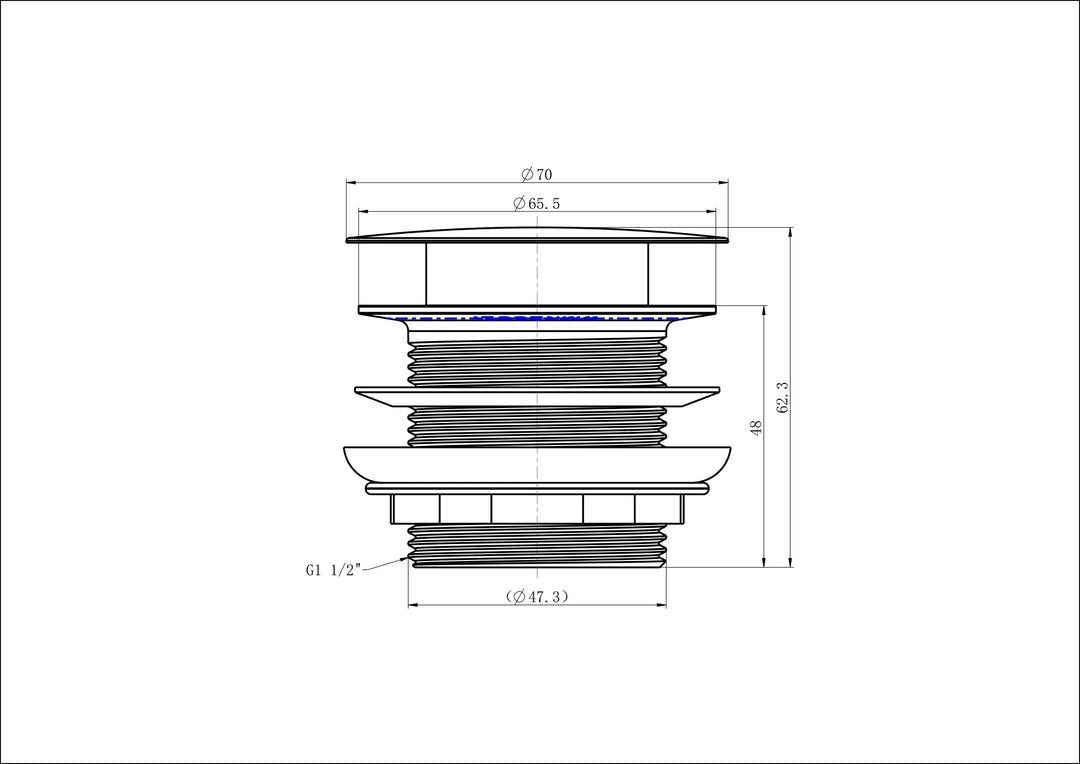 Pop-Up Waste 40mm For Bath Modern National