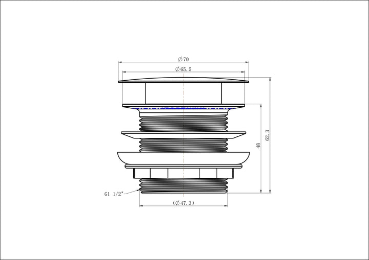 Pop-Up Waste 40mm For Bath Modern National