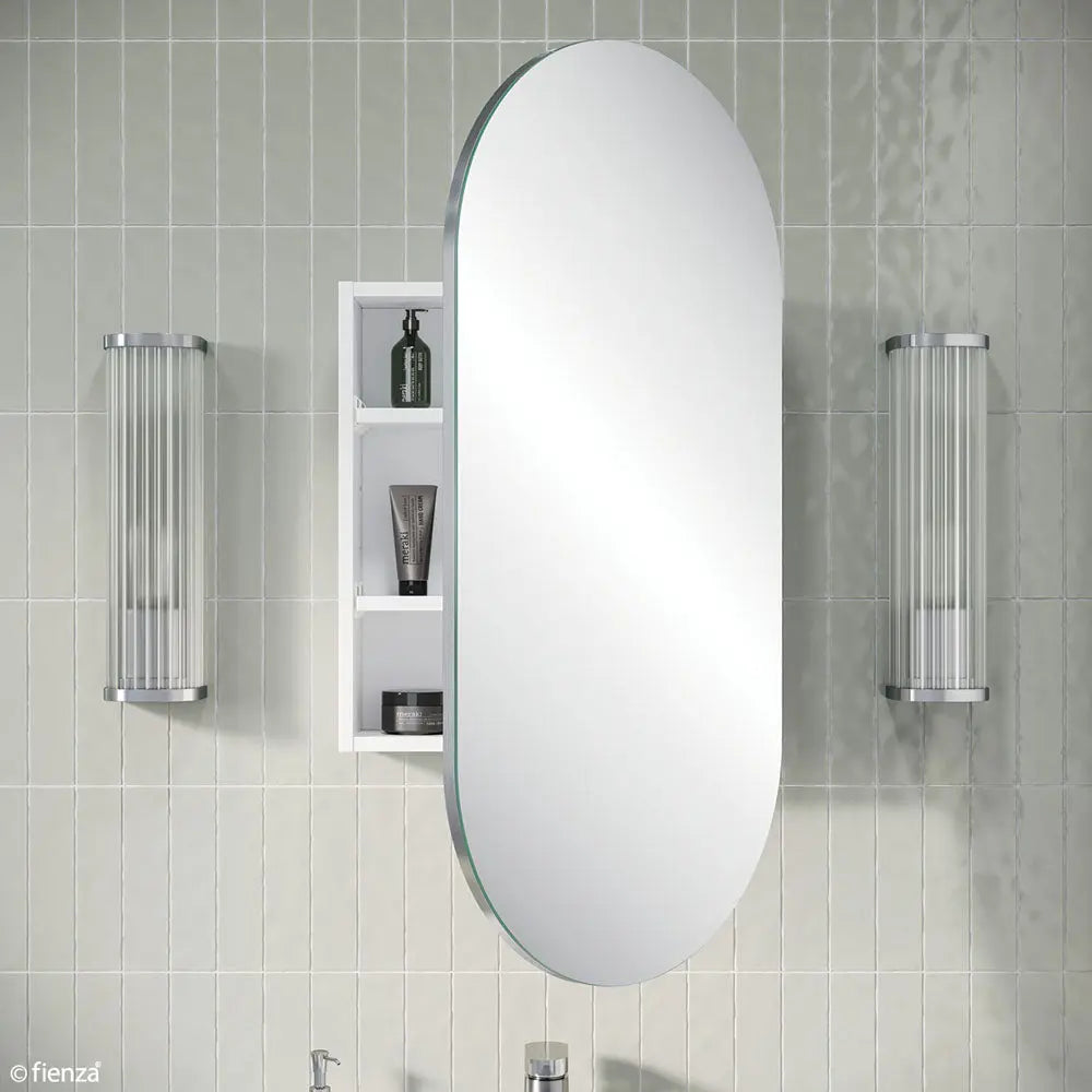 Pill Mirror Cabinet, 450 x 900mm Fienza