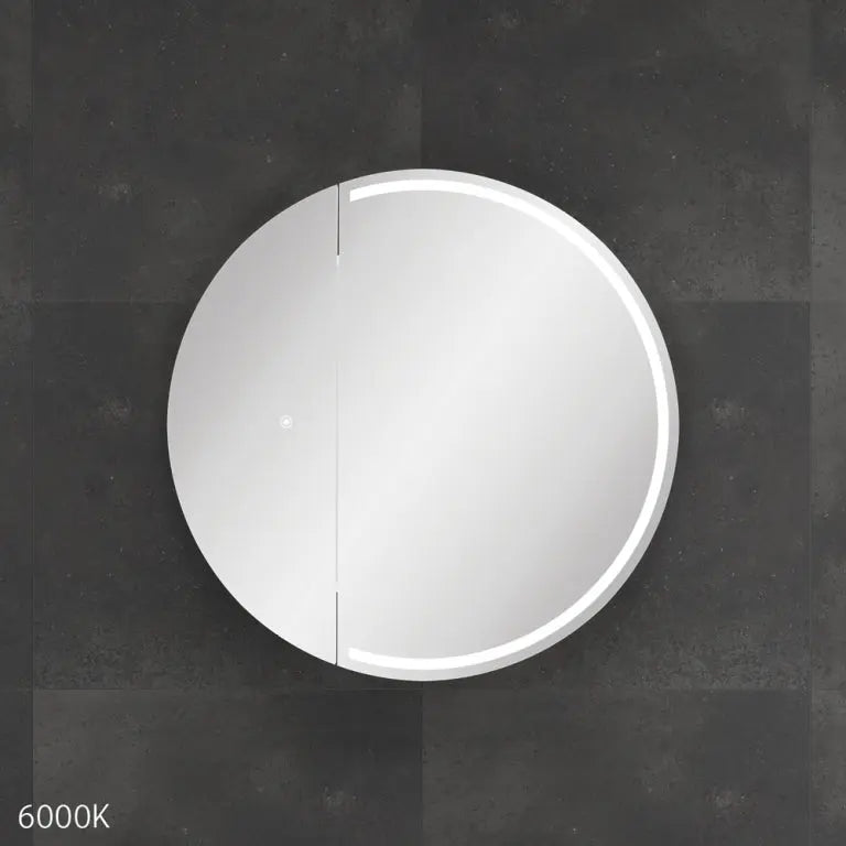 Round Split LED Mirror Cabinet Fienza