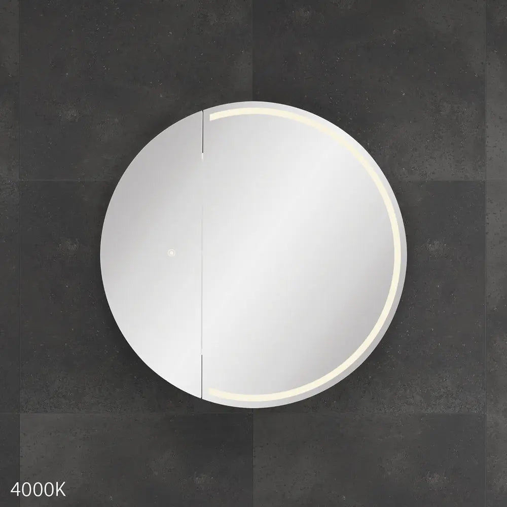 Round Split LED Mirror Cabinet Fienza