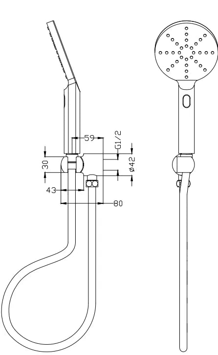 Mica Wide Hand Shower Bella Vista