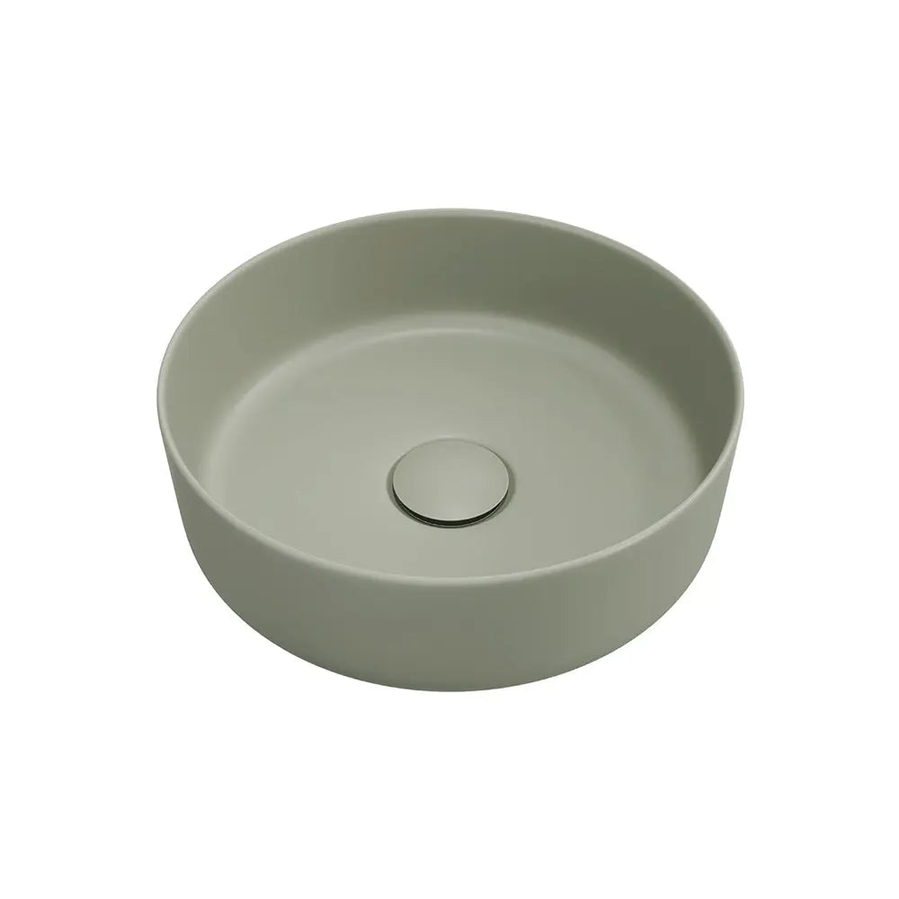 Reba Mini Above Counter Basin, Matte Olive Fienza