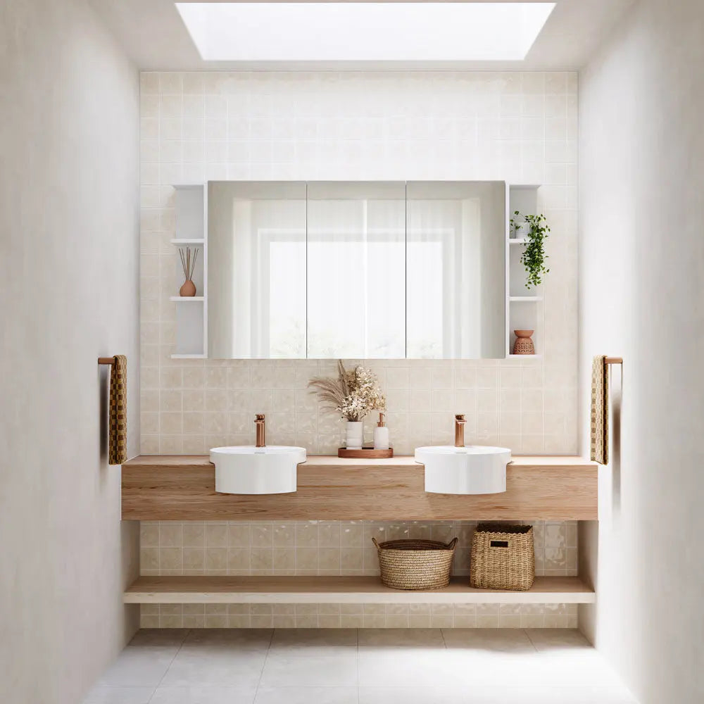 Reba Semi-Recessed Basin With Tap Hole Fienza