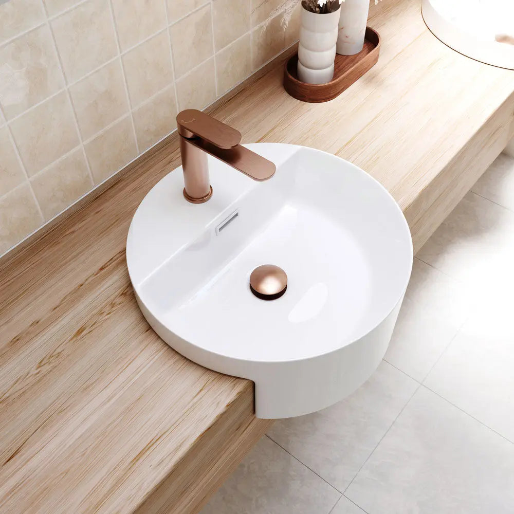 Reba Semi-Recessed Basin With Tap Hole Fienza