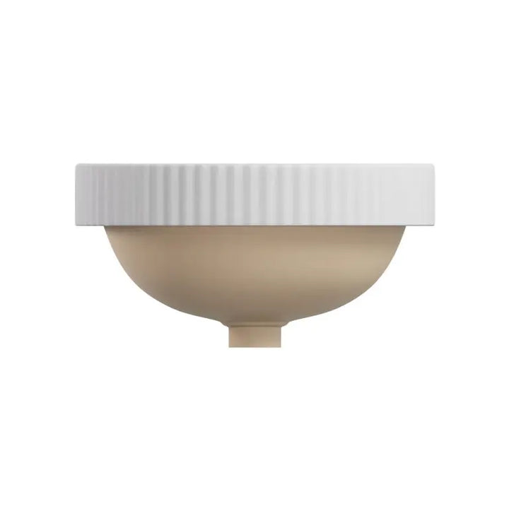 Eleanor Round Semi-Inset Basin, Gloss White Fienza