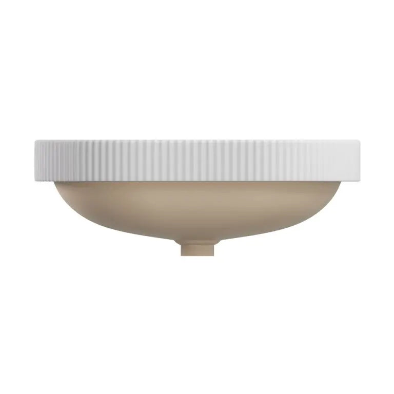 Eleanor Oval Semi-Inset Basin, Gloss White Fienza