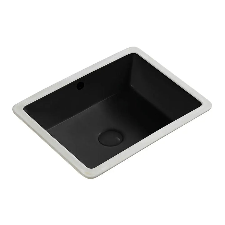Koko Undermount Basin with overflow, Matte Black Fienza