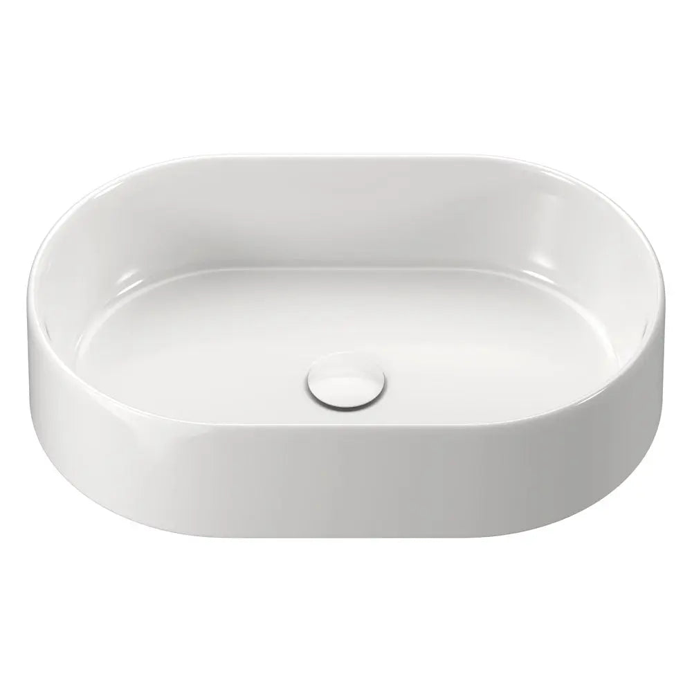 Aluca Pill Above Counter Basin, Gloss White Fienza