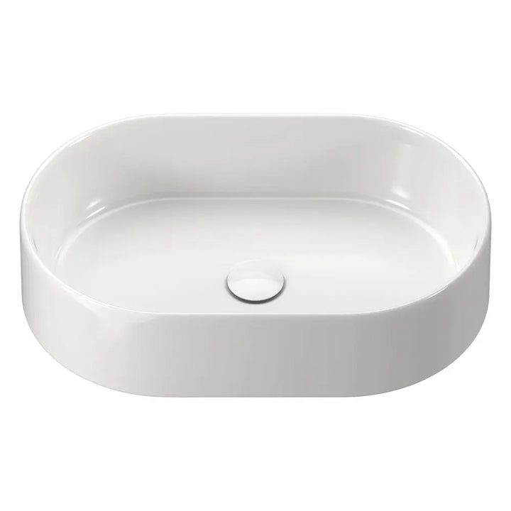 Aluca Pill Above Counter Basin, Gloss White Fienza