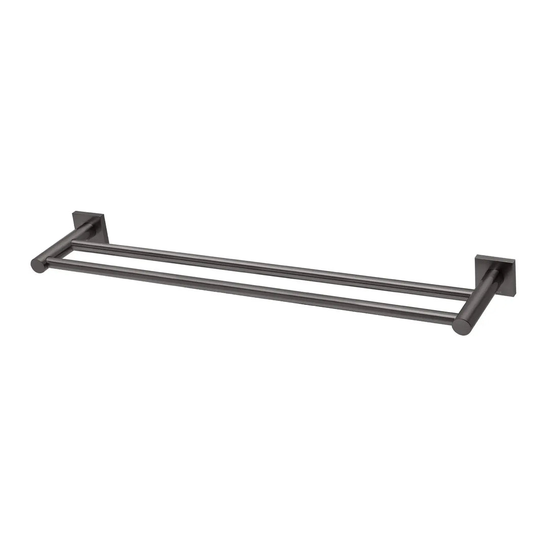 Radii Double Towel Rail 800mm Square Plate Phoenix