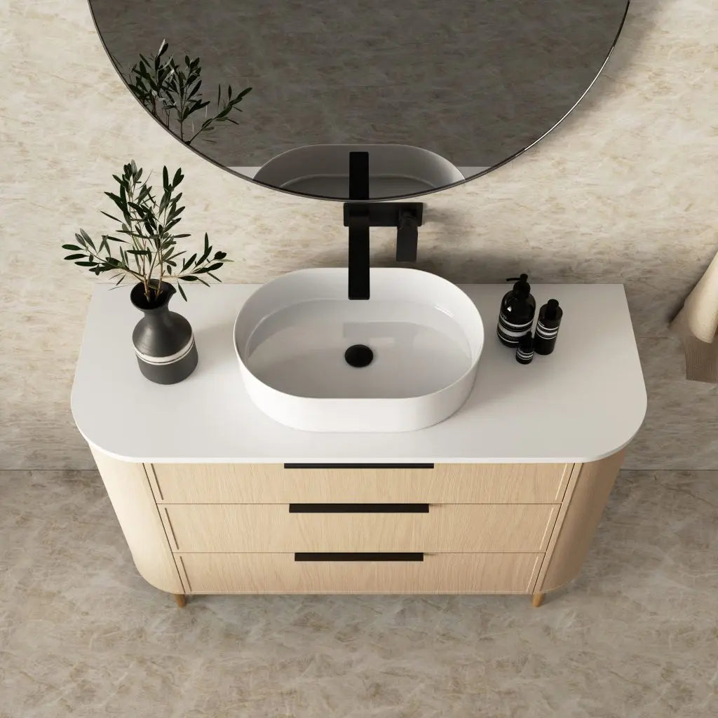 Reef Vanity with top and basin - wall hung or freestanding Marquis