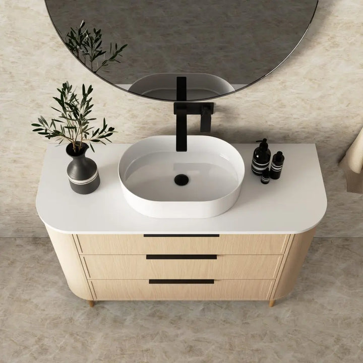 Reef Vanity with top and basin - wall hung or freestanding Marquis