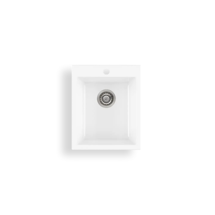 Sicily White Single Bowl Fireclay Topmount Sink Oliveri