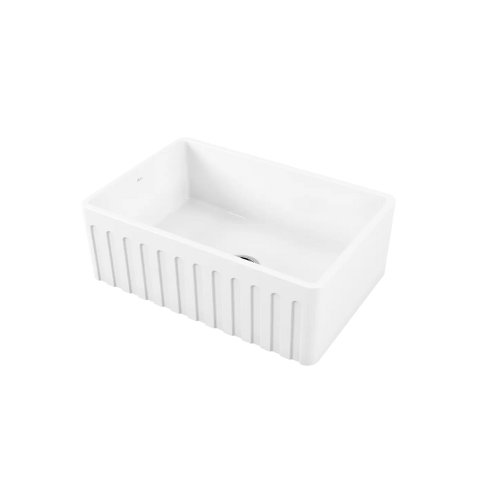 Sicily White Fireclay Farmhouse Undermount Sink Oliveri