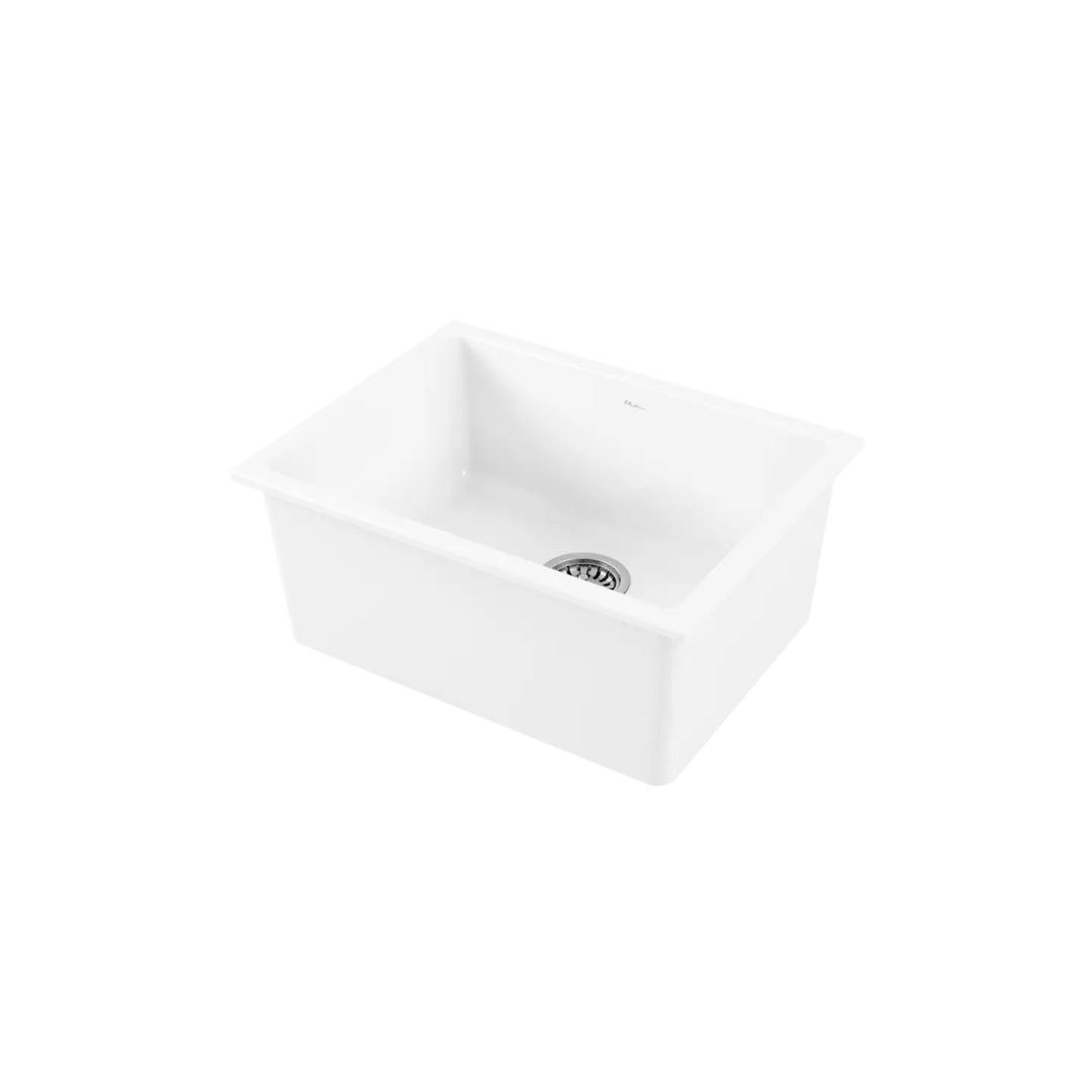 Sicily White Mega Bowl Fireclay Universal Sink Oliveri