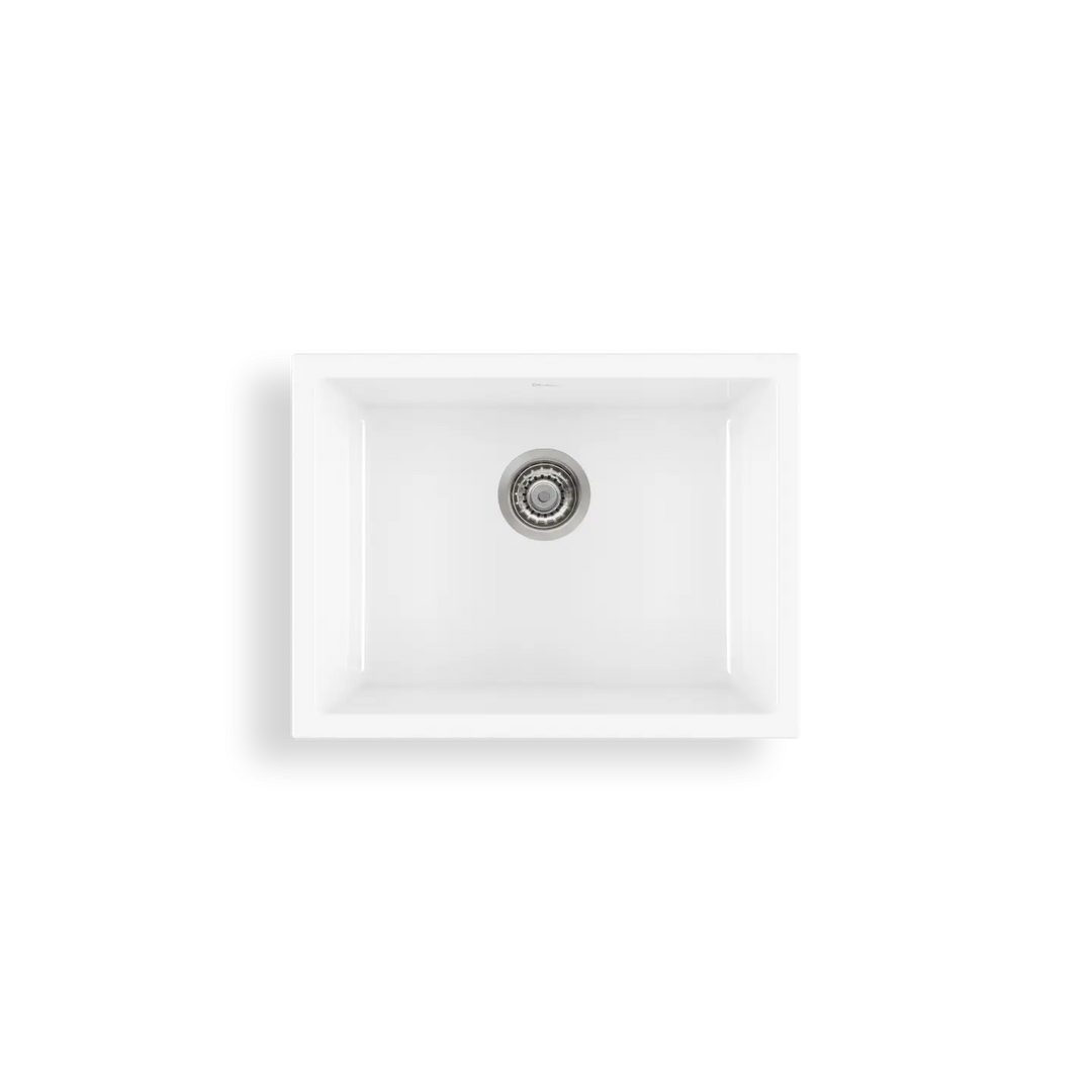 Sicily White Mega Bowl Fireclay Universal Sink Oliveri