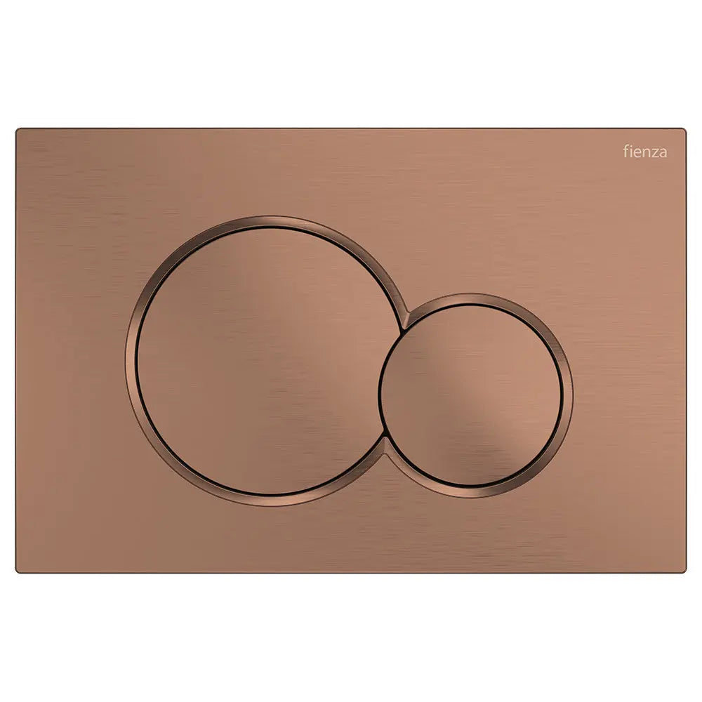 Sigma Round Button Flush Plate, Brushed Copper Fienza