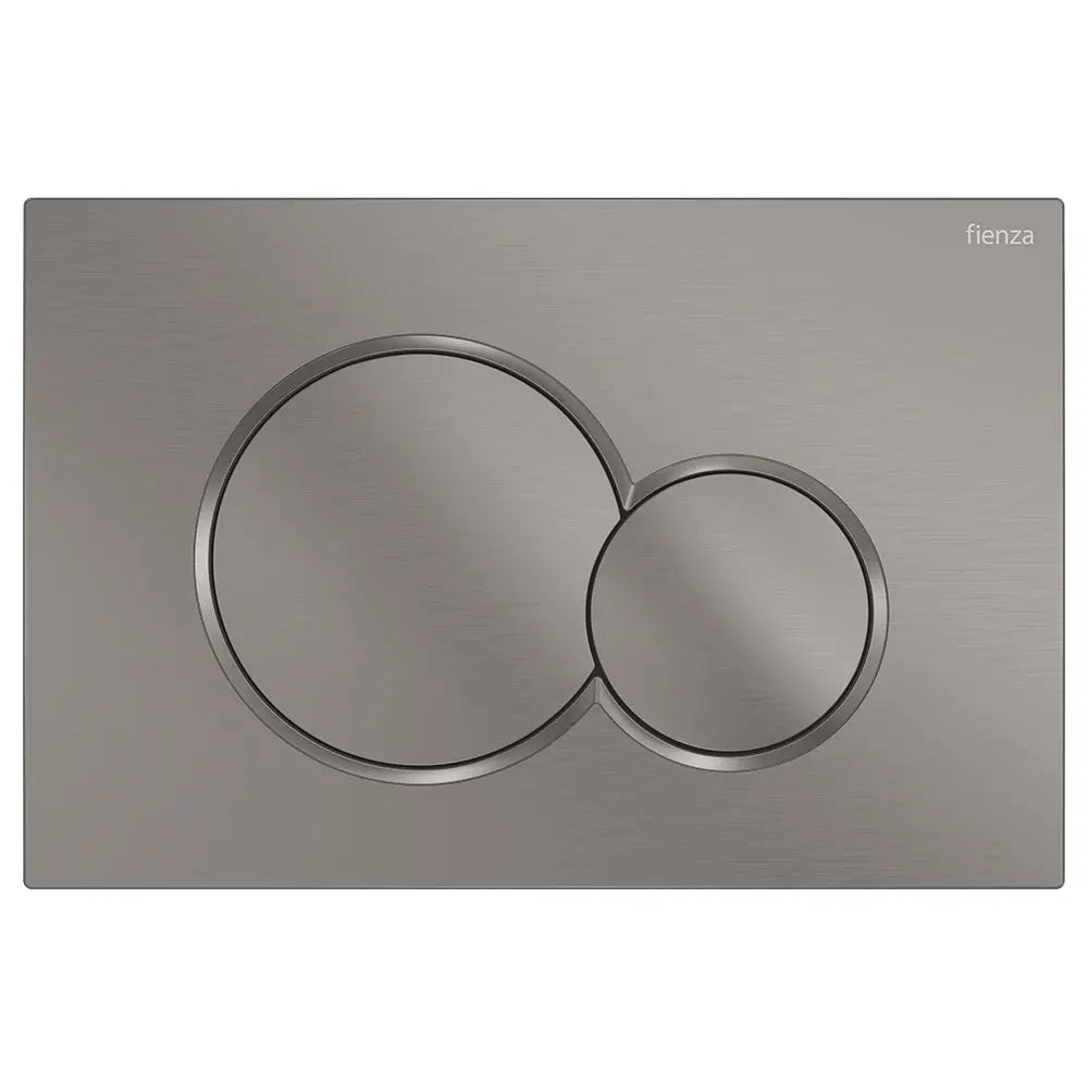 Sigma Round Button Flush Plate, Gun Metal Fienza