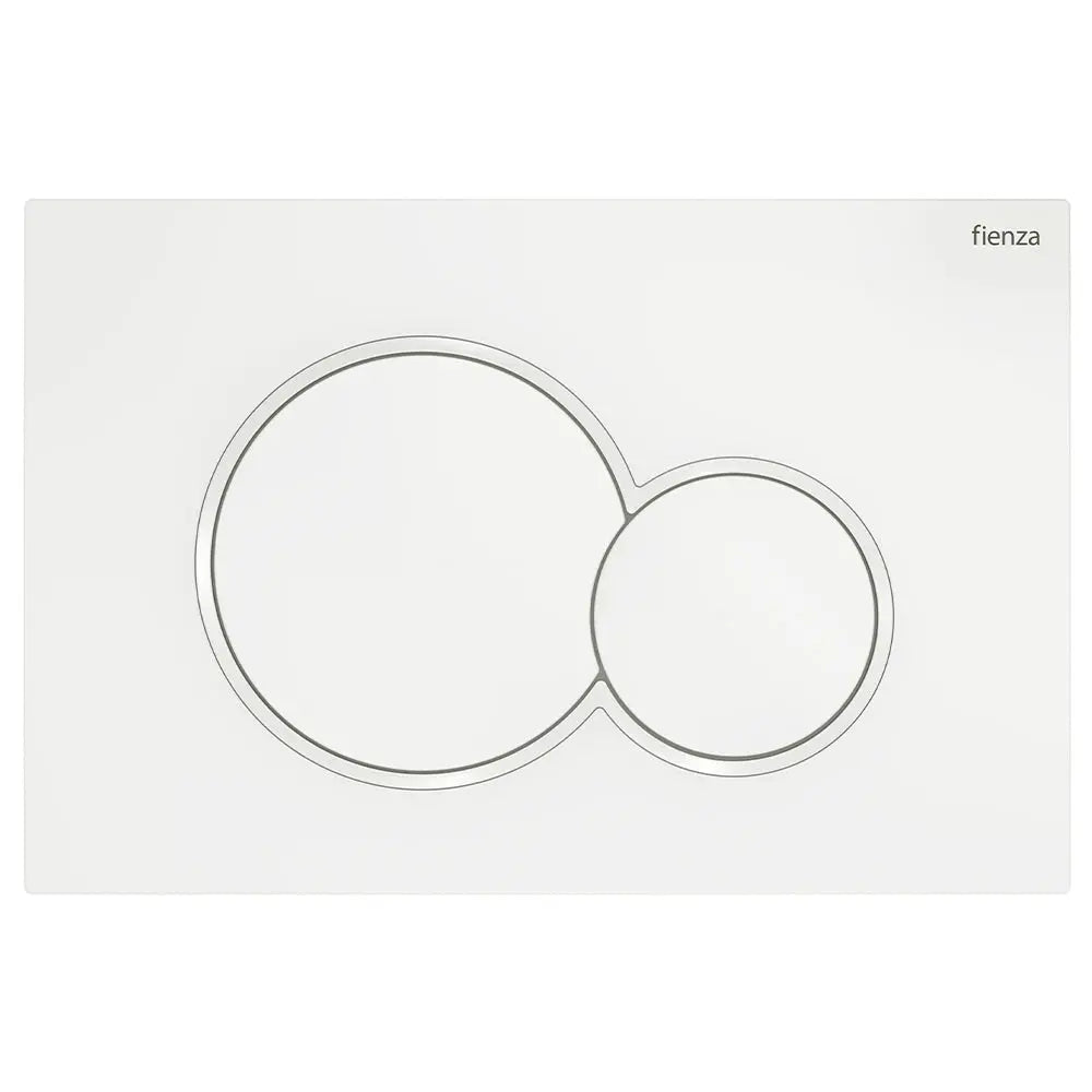 Sigma Round Button Flush Plate, Matte White Fienza